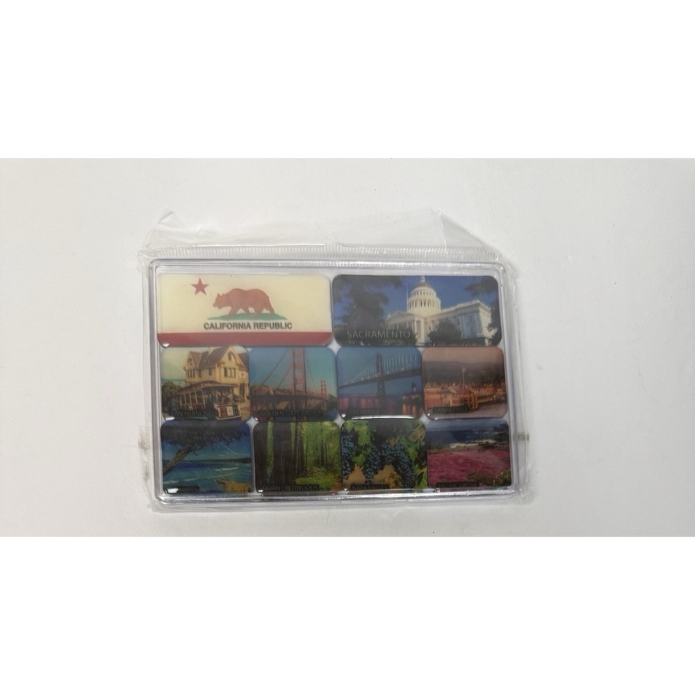 SNCO California San Francisco Collection  Epoxy Magnets Set of 10 New Souvenir